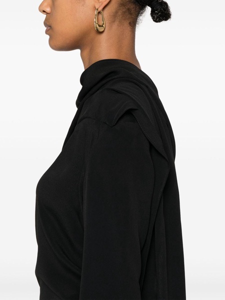 Pinko Blok Long-Sleeved Crepe Top