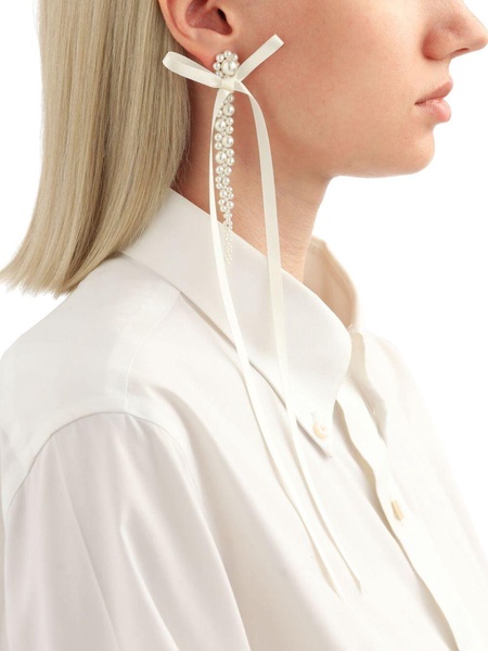 Simone Rocha Bow Ribbon Drip Earrings Accessories