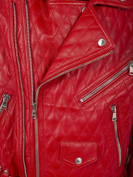 Balmain Quilted Lambskin Biker Jacket Clothing