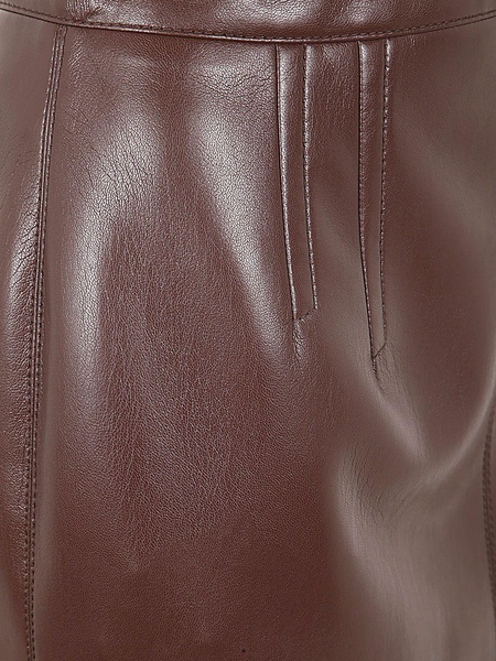 LONG LEATHER EFFECT SKIRT