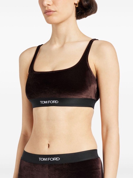 STRETCH LUSTROUS VELOUR SIGNATURE BRALETTE