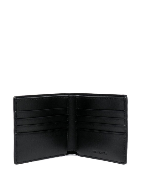 grained-leather bi-fold wallet