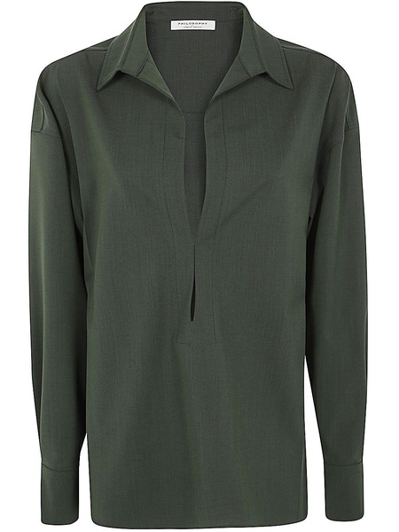 GREEN WOOL SHIRT