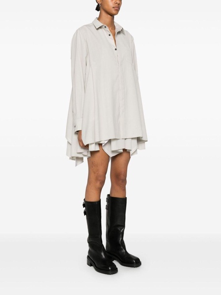 Sacai Asymmetric Layered Mini Shirt Dress