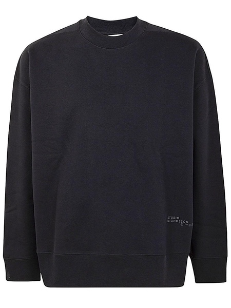 FLEECE BACK JERSEY CREW NECK WITH LOGO