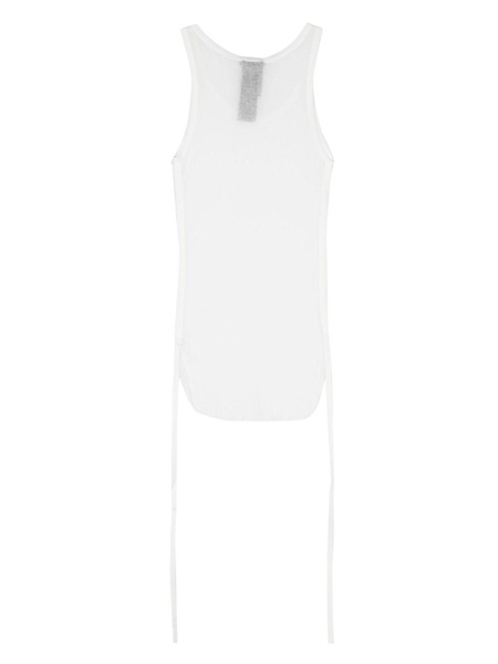 Mara Wrinkled Cropped Tank Top - 002 Natural White / XS