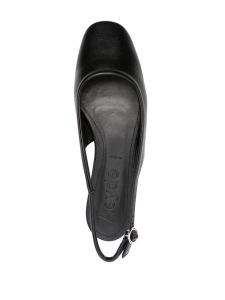 DANI NAPPA LEATHER BLACK FLATS