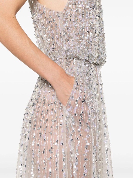 sequin-embellished midi dress