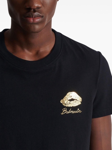 Gold Kiss Print Logo T.shirt Classic Fit