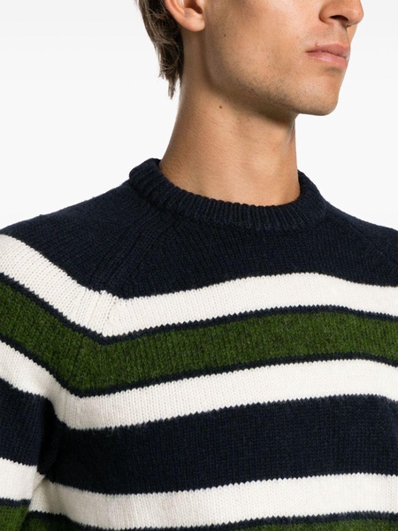 Brushed Stripe Crew Neck Sweater