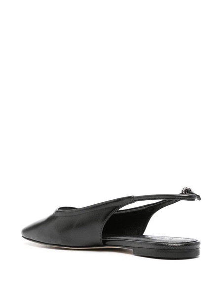 DANI NAPPA LEATHER BLACK FLATS