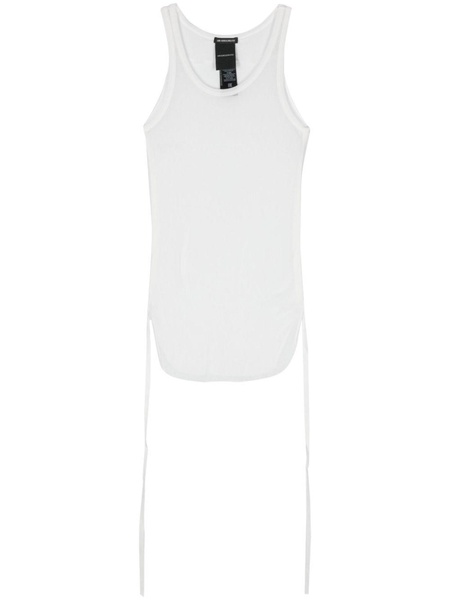 Mara Wrinkled Cropped Tank Top - 002 Natural White / XS