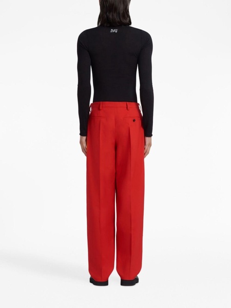 Tropical tailored wool trousers