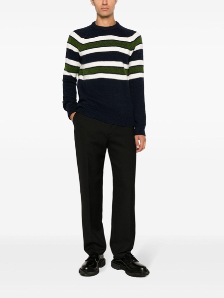 Brushed Stripe Crew Neck Sweater