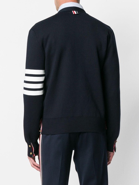 Thom Browne Milano Stitch V Neck Cardigan In Cotton Crepe Clothing