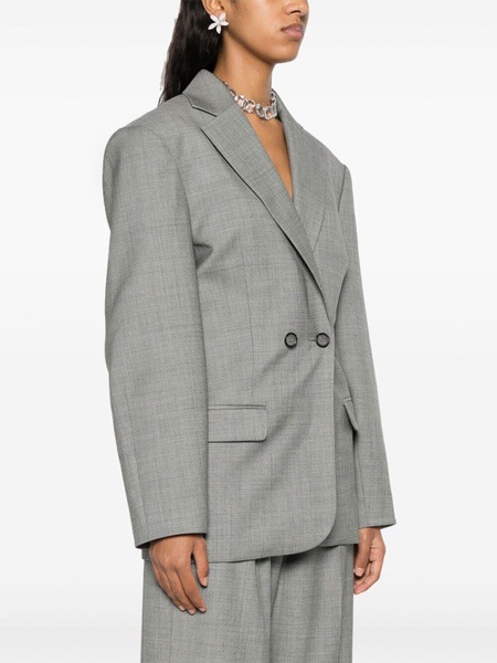 notch-lapels double-breasted blazer