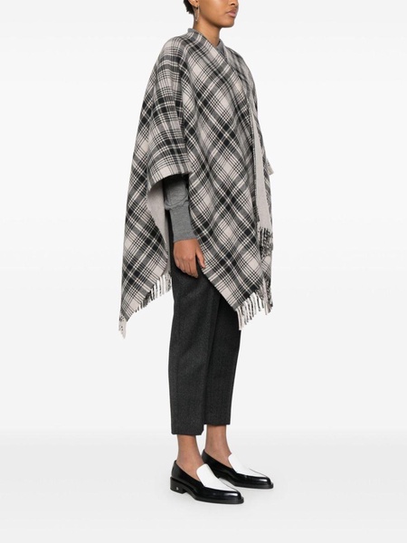 Plaid Logo Cape