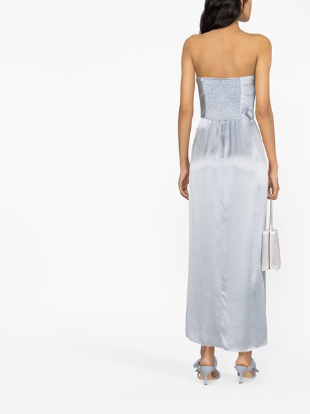 Grey Barrow Draped Silk Maxi Dress