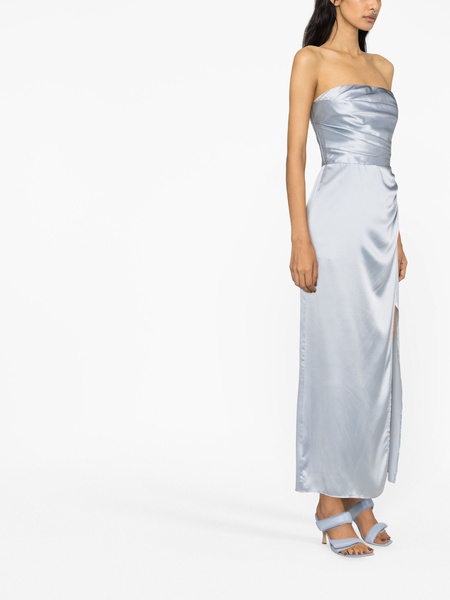 Grey Barrow Draped Silk Maxi Dress