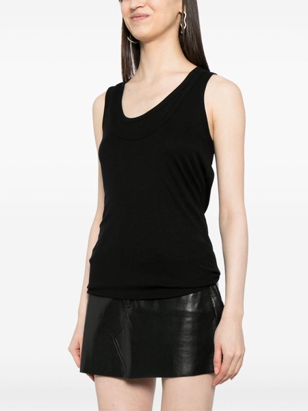 Black Convertible Lyocell Tank Top