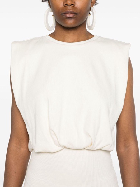 White Muraya Cropped Tank Top