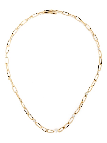 18K yellow gold diamond necklace