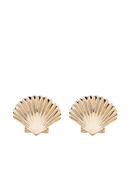 14K Yellow Gold Shell Earrings