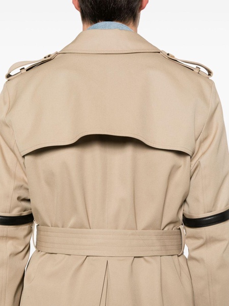 belt-detail trench coat