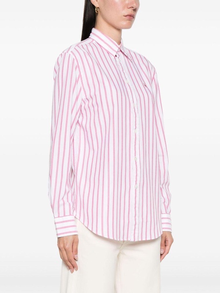 Polo-Pony-motif striped shirt