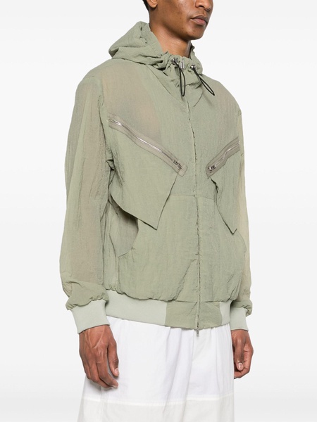 Green Risar Ripstop Hooded Jacket