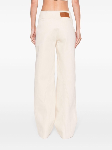 Neutral Mid-Rise Straight Jeans