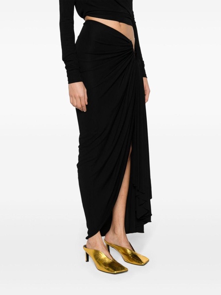 Odessa draped midi skirt