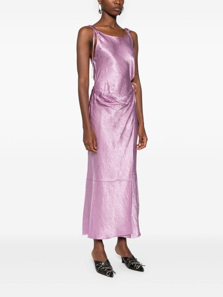 Purple Satin Slip Dress