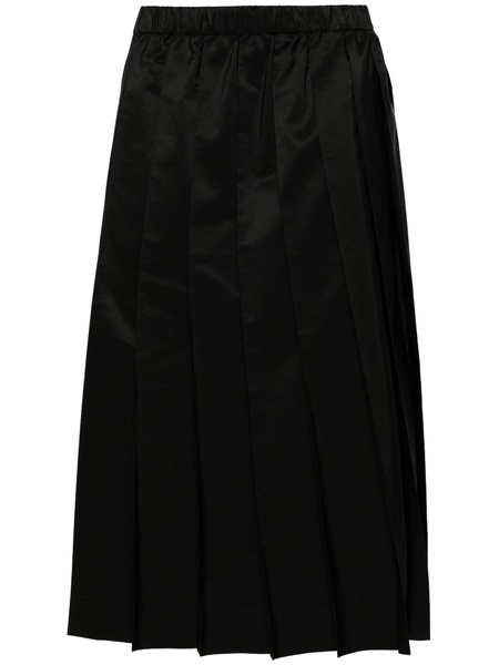 Pleated Elasticated-Waist Kilt Skirt