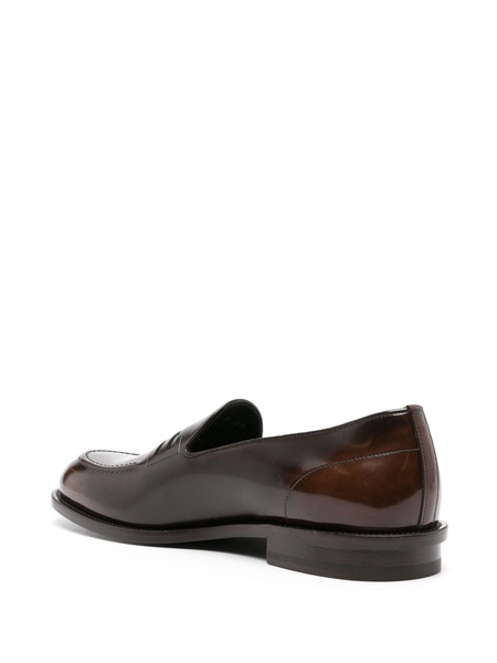 FF-embossed patent leather loafers