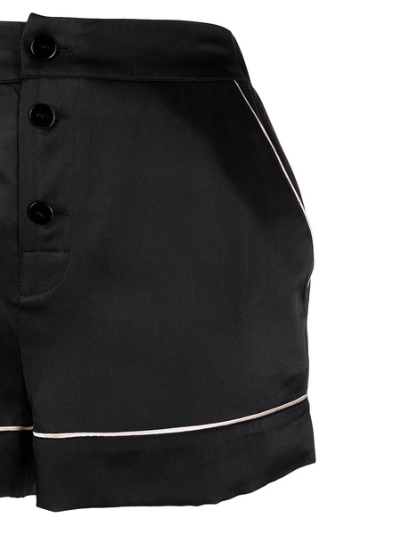 Black Silk Pyjama Shorts