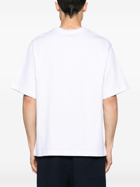 White Logo Print Organic Cotton T-shirt