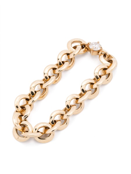 18K Yellow Gold Micro Chain Diamond Ring