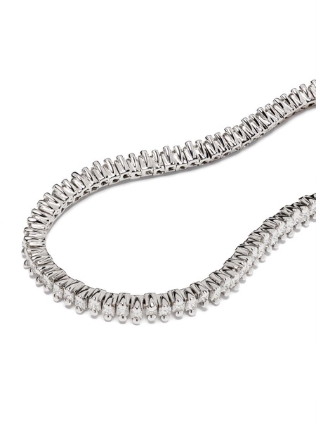 18K White Gold Princess Diamond Bracelet