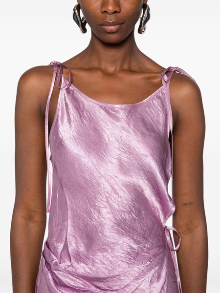 Purple Satin Slip Dress