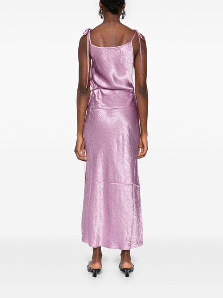 Purple Satin Slip Dress