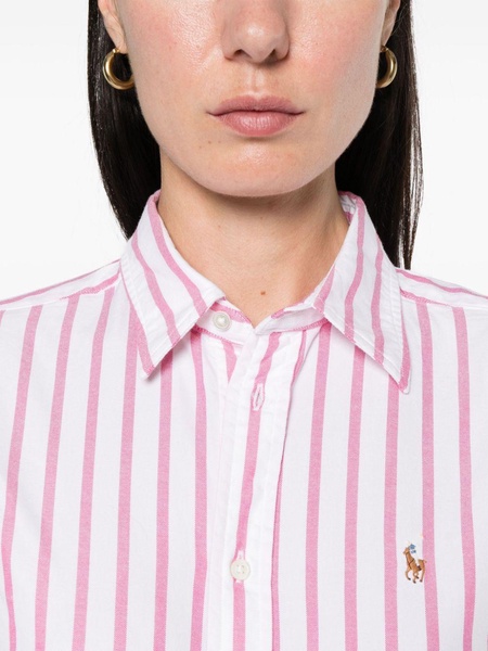 Polo-Pony-motif striped shirt