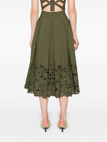 floral-detail pleated skirt 