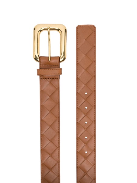 Brown Intrecciato 15 Leather Belt