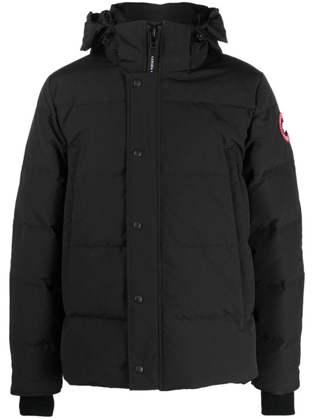 black Wyndham hooded quilted coat