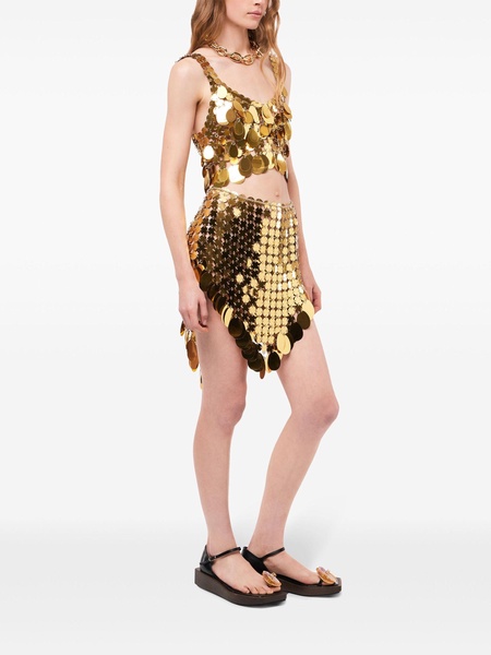 Gold Sparkle Assembly mini skirt