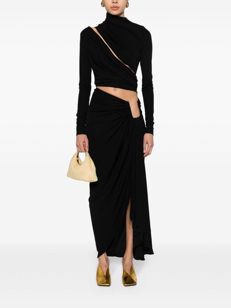 Odessa draped midi skirt