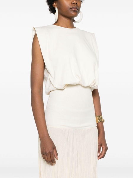 White Muraya Cropped Tank Top