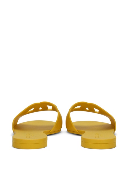 DG-logo leather sandals