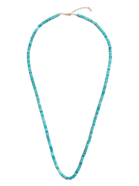 14k Yellow gold turquoise bead necklace